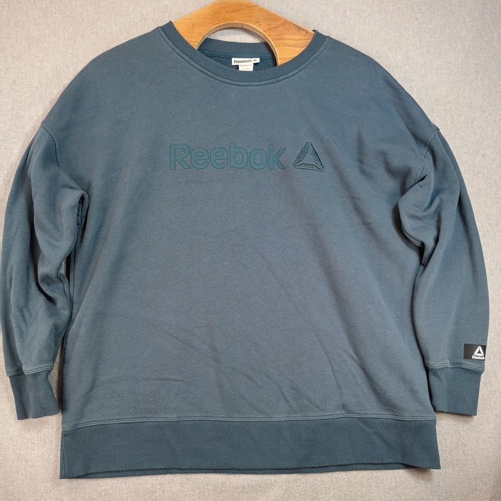 Reebok Men's XXL Classic Crewneck Sweatshirt Blue Pullover Casual Athletic